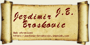 Jezdimir Brošković vizit kartica